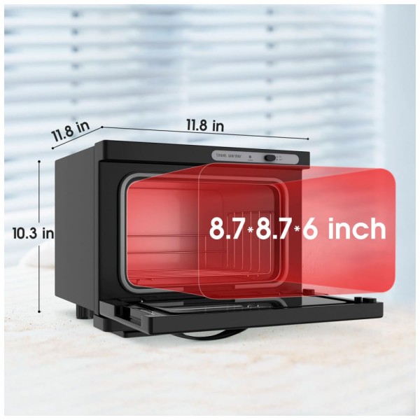 Encontraproduto.com.br - Aquecedor de Toalha Elétrico para Barbearia 8L, 110V, StateRiver, Preto