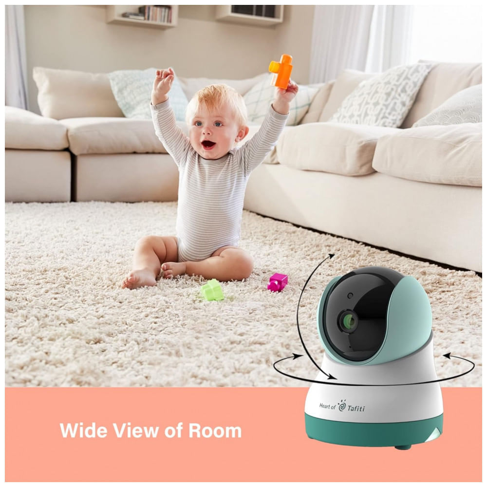 Encontraproduto.com.br - Babá Eletrônica com Câmera e Áudio sem Wi Fi e Ativação VOX, 110V, Heart of Tafiti HT55355P, Verde
