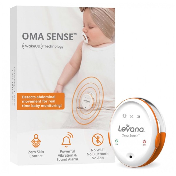 Encontraproduto.com.br - Monitor de Movimento Abdominal do Bebê, Sono e com Tecnologia de Despertar, Levana Oma, Laranja
