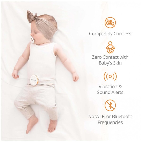 Encontraproduto.com.br - Monitor de Movimento Abdominal do Bebê, Sono e com Tecnologia de Despertar, Levana Oma, Laranja