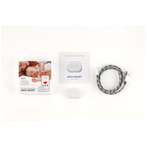 Encontraproduto.com.br - Sensor de Monitoramento do Bebê para Respiração, Fralda e Capotamento, AKOi, Branco