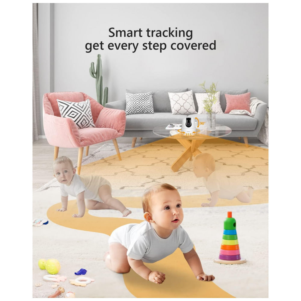 Encontraproduto.com.br - Babá Eletrônica WiFi 1080p 2.4G com Visão Noturna e App, Imou, Branca