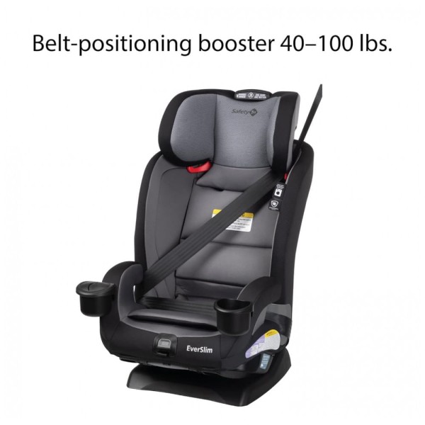 Encontraproduto.com.br - Cadeira de Bebê para Carro Conversível Tudo em Um com 4 Modos de Uso, 2 a 45 kg, Safety 1st Everslim DLX, Marrom