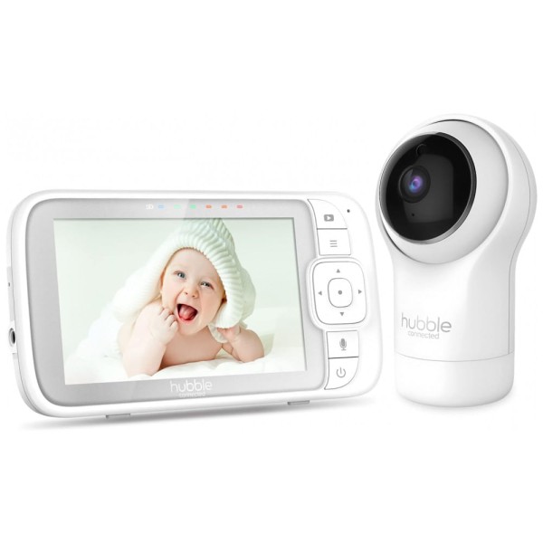Encontraproduto.com.br - Babá Eletrônica com Câmera, Áudio, Visão Noturna e Canções de Ninar, HUBBLE CONNECTED, Branca