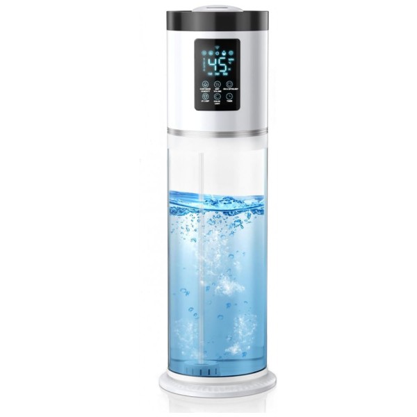Encontraproduto.com.br - Umidificador para Quarto Grande 8L com Tanque Transparente e Luz Ambiente 7 Cores, Hiswelle, Branco
