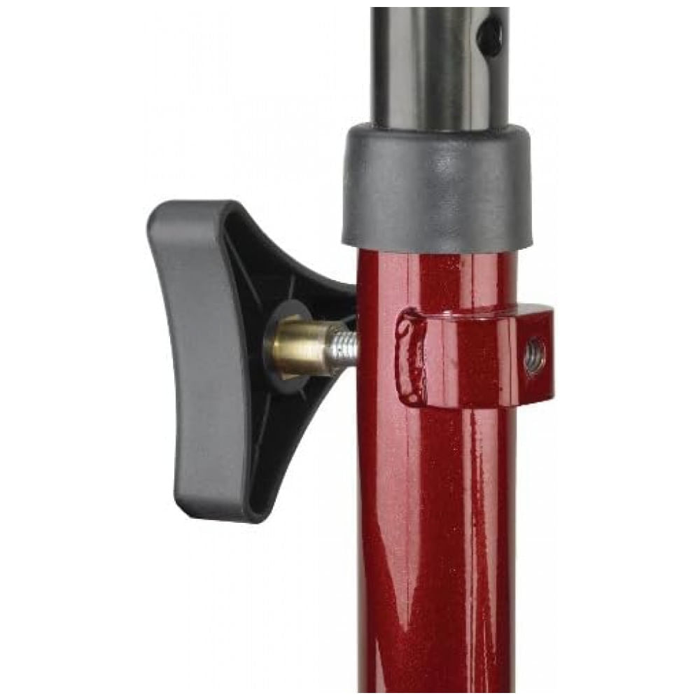 Encontraproduto.com.br - Andador para Idoso Dobrável até 136kg com Alças Ajustáveis e Assento, Drive Medical RTL10261RD, Vermelho