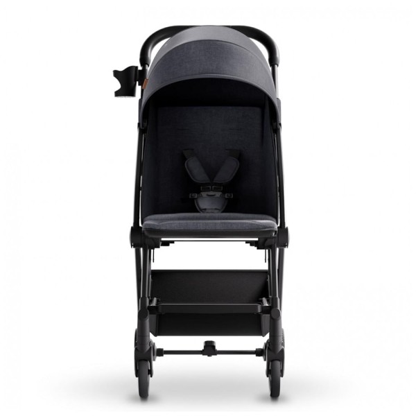 Encontraproduto.com.br - Carrinho de Bebê para Passeio Dobrável Ultracompacto com Assento Reclinável, Porta Copos, Bolsa de Viagem e Capa de Chuva, Mompush Lithe V2, Cinza