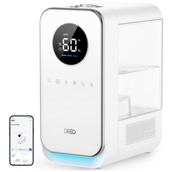 Encontraproduto.com.br - Umidificador Ultrassônico 5 Litros com Difusor de Óleo e Luz Noturna, Dreo, Branco