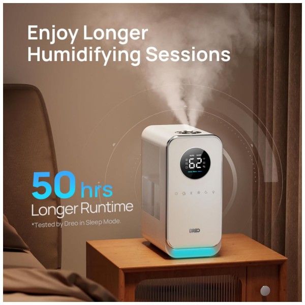 Encontraproduto.com.br - Umidificador Ultrassônico 5 Litros com Difusor de Óleo e Luz Noturna, Dreo, Branco