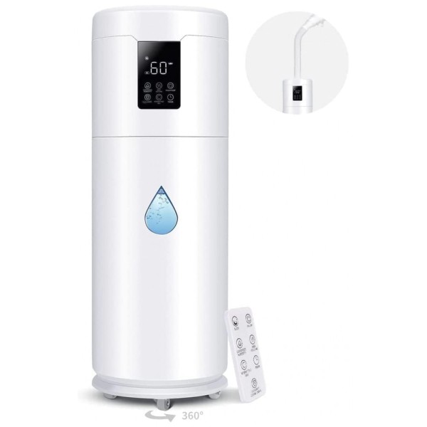 Encontraproduto.com.br - Umidificador para Salas Grandes com Tudo de Extensão, 17 Litros, Cobre 185 m2, Hos, Branco