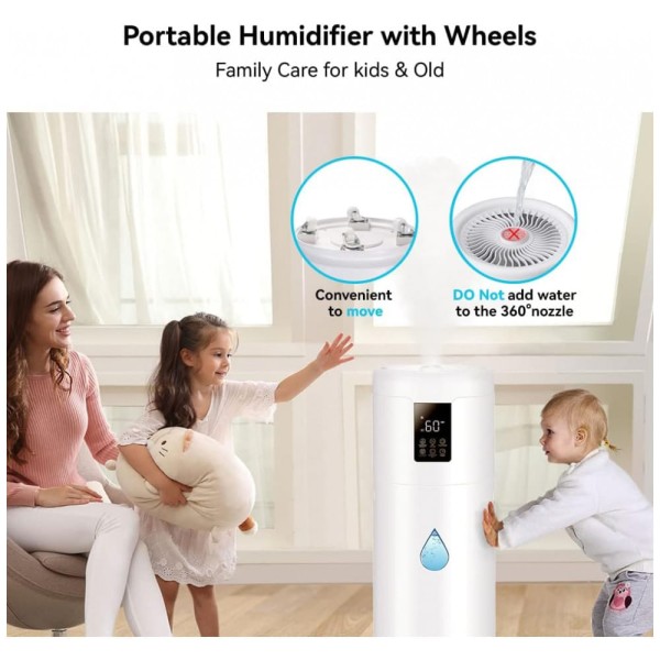 Encontraproduto.com.br - Umidificador para Salas Grandes com Tudo de Extensão, 17 Litros, Cobre 185 m2, Hos, Branco