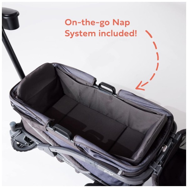 Encontraproduto.com.br - Carrinho de Passeio Vagão Off Road para 2 Crianças com Porta Copos e Armazenamento, Gladly Family Anthem2, Cinza Grafite