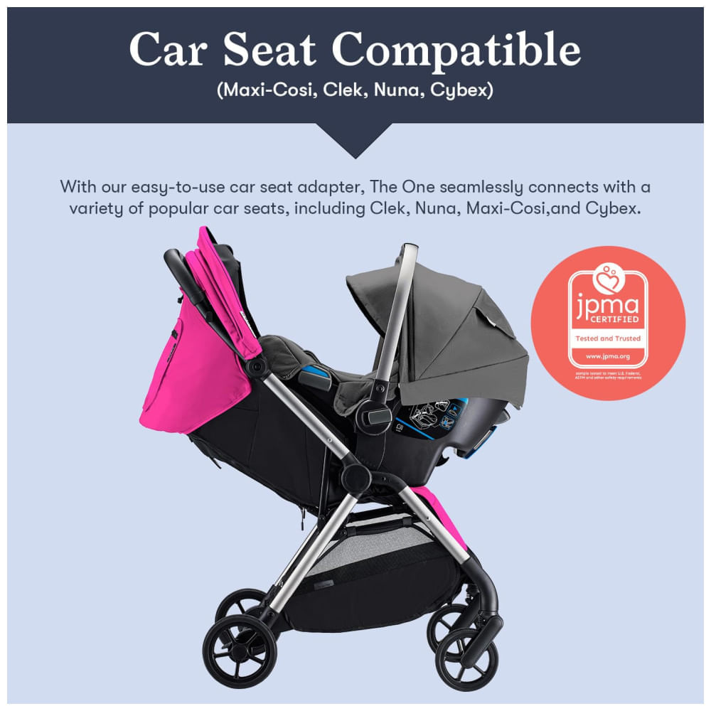 Encontraproduto.com.br - Carrinho de Bebê Compacto e Leve, Dobrável com Uma Mão, Colugo, Rosa
