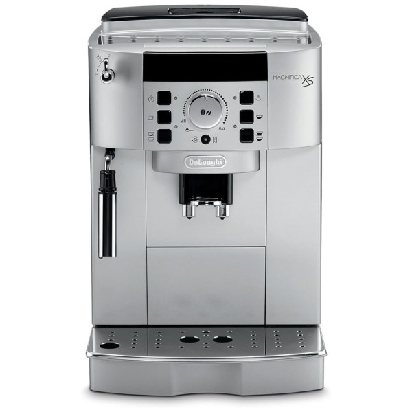 Encontraproduto.com.br - Máquina de Café Expresso Automática com Moedor Embutido e 13 Configurações Ajustáveis, 110V 1450W, De Longhi Magnifica XS ECAM22110SB, Prata