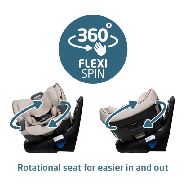 Encontraproduto.com.br - Cadeira de Bebe para Carro com Rotação de 360°, para Recém-Nascidos e Crianças de Até 10 Anos, Maxi-Cosi  Emme 360, Bege Deserto