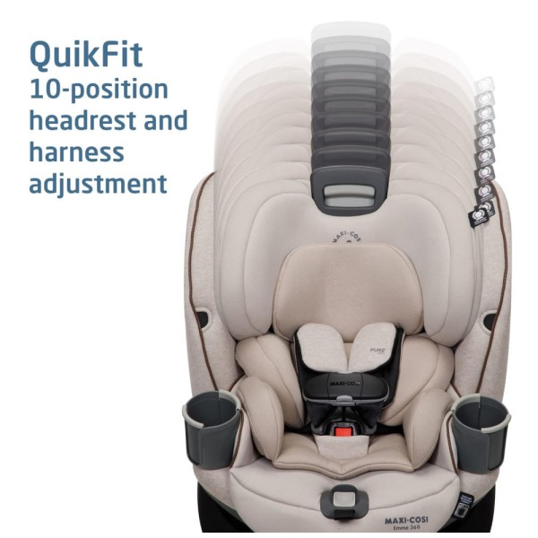 Encontraproduto.com.br - Cadeira de Bebe para Carro com Rotação de 360°, para Recém-Nascidos e Crianças de Até 10 Anos, Maxi-Cosi  Emme 360, Bege Deserto