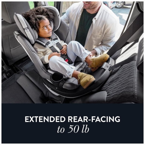 Encontraproduto.com.br - Cadeira de Bebe para Carro 2 em 1 com Rotação de 360° e Sistema de Instalação de Segurança Sure360, Evenflo Gold Revolve360, Roxa e Preta