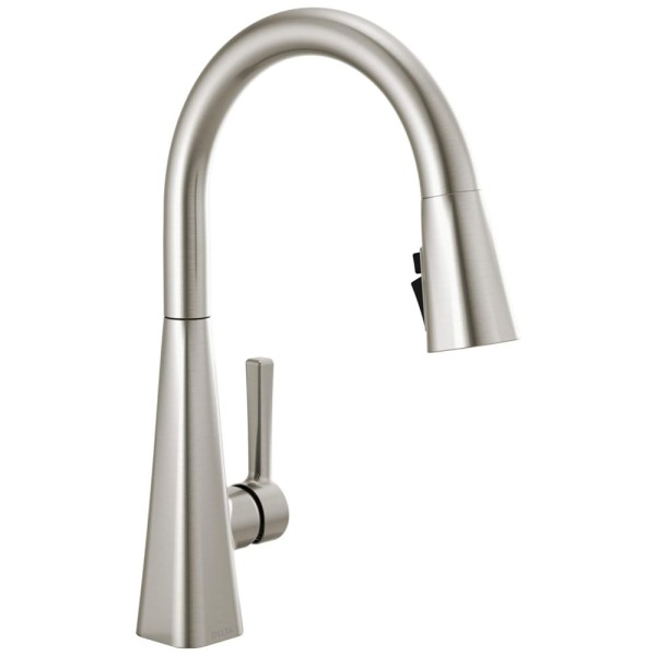 Torneira Cozinha com Pulverizador Pull Down de Ancoragem Magnética,, Acabamento SpotShield Inoxidável, Delta 19802Z-SP-DST, Níquel Escovado