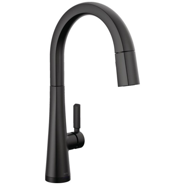 Encontraproduto.com.br - Torneira Cozinha com Tecnologia Delta Touch2O e Pulverizador Pull Down, Delta Monrovia 9191T-BL-DST, Preto Fosco