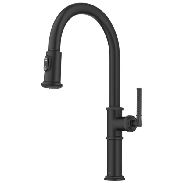 Torneira Cozinha Tradicional Estilo Industrial com Pulverizador de 2 Funções, KRAUS® Allyn KPF-4100MB, Preto Fosco