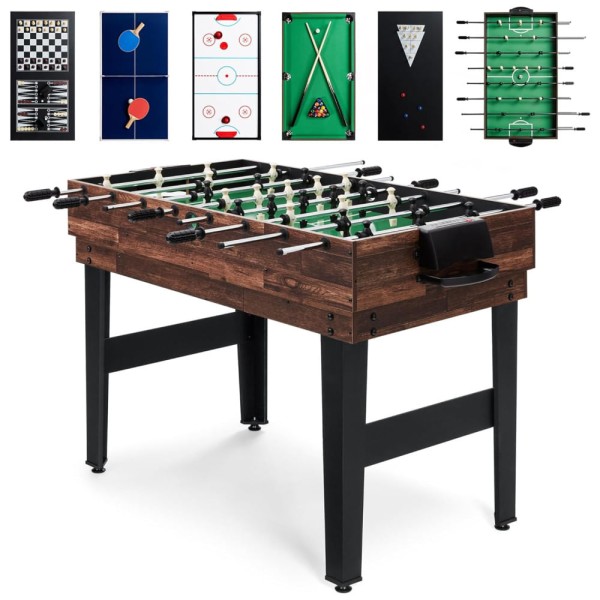 Encontraproduto.com.br - Mesa de Jogos 10 em 1 para Diversão em Casa com Pebolim, Sinuca, Shuffleboard, Pingue-Pongue, Xadrez, Damas, Boliche e Gamão, Best Choice Products,