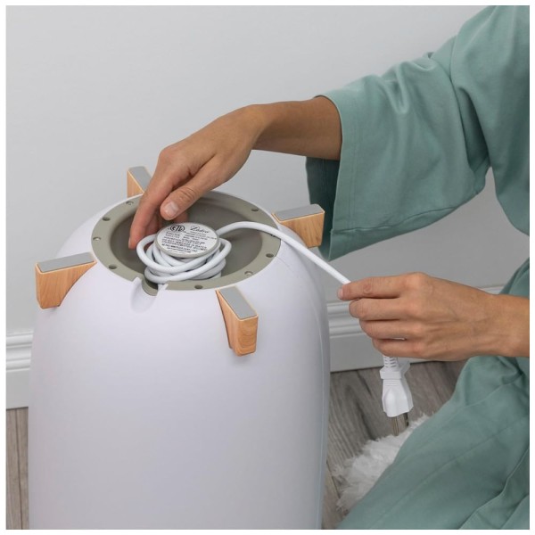 Encontraproduto.com.br - Aquecedor de Toalha Elétrico 20L com 4 Configurações de Temporizador e Desligamento Automático, 110V, Zadro, Cinza e Bambu