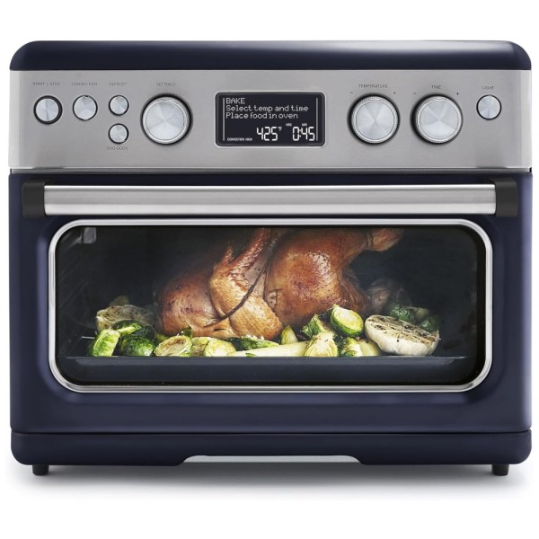 Forno Elétrico de Bancada 13 em 1, 28L com Função Air Fryer, Bandeja de Cerâmica Antiaderente e Prateleiras Ajustáveis, 110V 1800W, GreenPan, Azul