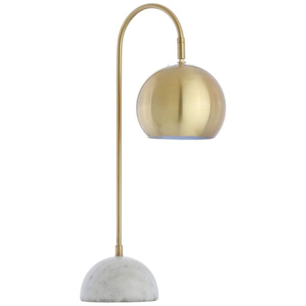 Encontraproduto.com.br - Abajur Luminária de Mesa em Metal e Mármore, Estilo Contemporâneo Moderno com 59 cm de Altura para Quarto, Sala de Estar e Escritório, 110V 40W,