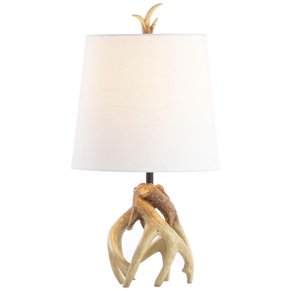 Encontraproduto.com.br - Abajur Luminária de Mesa, Estilo Costeiro com 48 cm de Altura para Quarto, Sala de Estar e Escritório, 110V 40W, JONATHAN Y, Branco