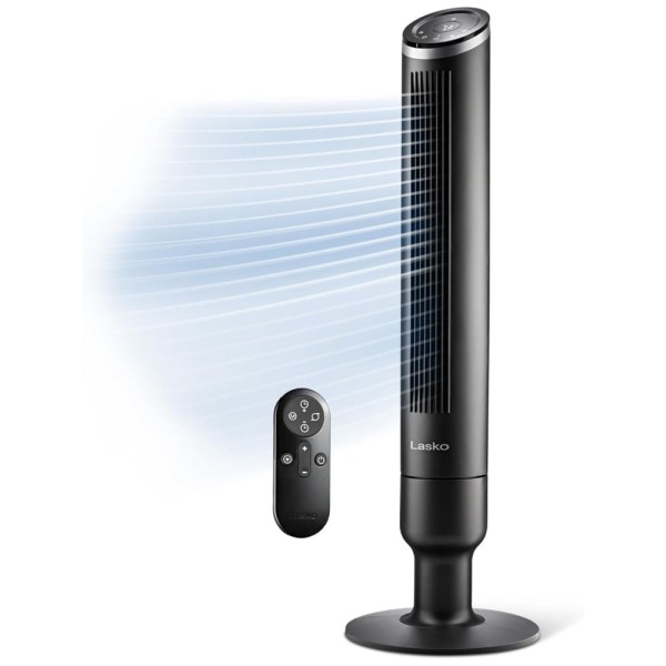 Ventilador de Torre com Controle Remoto, Distância Máxima do Ar 8 Metros, 6 Velocidades, Temporizador de 24H e Oscilação de 90°, 110V 54W, Lasko