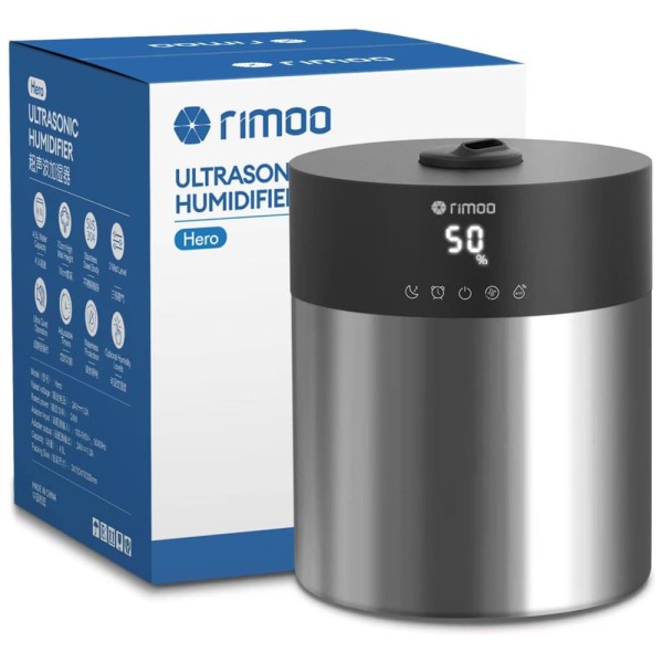 Encontraproduto.com.br - Umidificador Ultrassônico 4,5L com Tanque em Aço Inoxidável, 100% Sem Produtos Químicos, Sem Filtro, Umidistato e Temporizador para Quarto e Sala