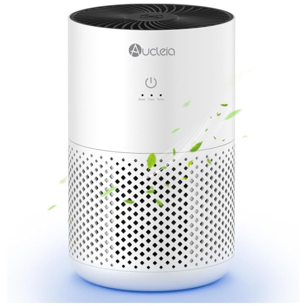 Encontraproduto.com.br - Purificador de Ar para Ambientes até 54m² com Filtro H13 HEPA, Função de Aromaterapia e Baixo Consumo de Energia, 110V 5W, Aucleia KQ-31, Branco