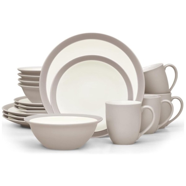 Encontraproduto.com.br - Aparelho de Jantar para Todas as Ocasiões, Elegância e Sofisticação para Sua Mesa com 16 Peças, Formato Redondo e Material de Cerâmica sem BPA,
