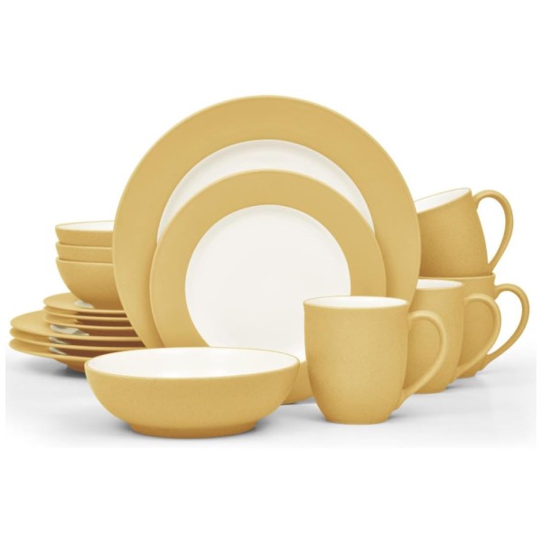 Encontraproduto.com.br - Aparelho de Jantar para Todas as Ocasiões, Elegância e Sofisticação para Sua Mesa com 16 Peças, Formato Redondo e Material de Cerâmica, Noritake,