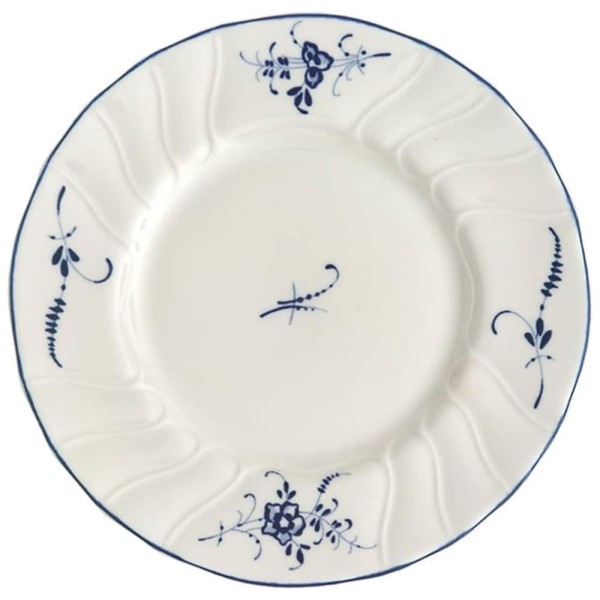 Encontraproduto.com.br - Prato para Aperitivo 17 cm, Elegância e Praticidade em Sua Mesa com Formato Redondo e Material de Porcelana, Villeroy Boch, Branco e Azul