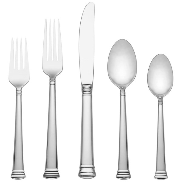 Conjunto de Talheres, Sofisticação e Durabilidade para Sua Casa com 20 Peças e Material de Aço Inoxidável, LENOX Eternal, Prata