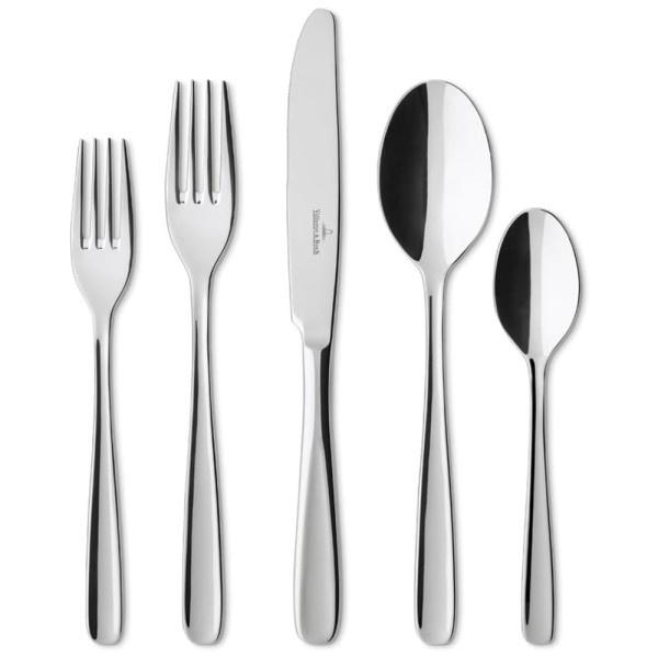 Conjunto de Talheres, Sofisticação e Durabilidade para Sua Casa com 40 Peças e Material de Aço Inoxidável, Villeroy Boch Liam, Prata