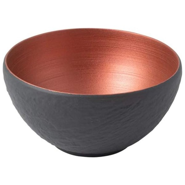Encontraproduto.com.br - Bolw de Porcelana Premium com Capacidade de 650mL e Formato Redondo, Villeroy Boch, Preto e Cobre