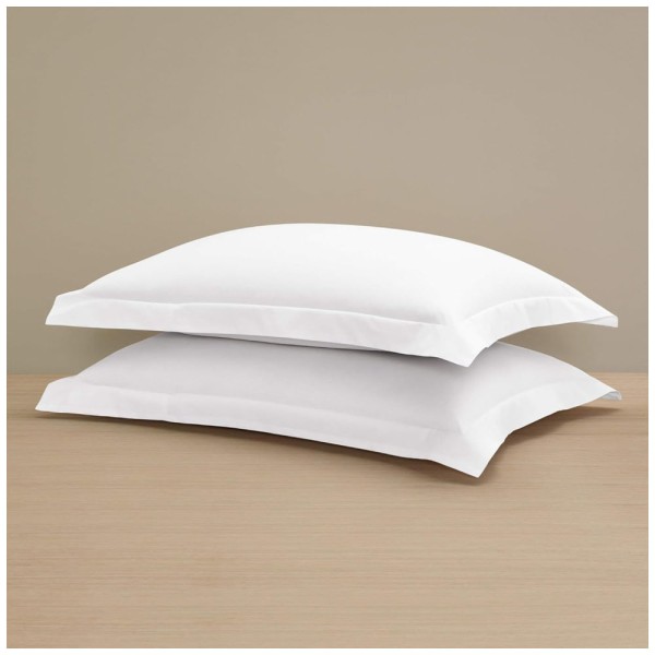 Conjunto de Fronhas de Percal, Tamanho Padrão, 2Un com Material Feito de 100% Algodão de Fibra Longa para Durabilidade e Maciez, H by Frette, Branco