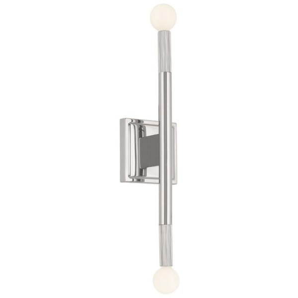 Luminária de Parede, Elegância e Qualidade em sua Casa Com Fio, Tamanho 43 cm, Estilo Moderno e Controle por APP, 110V, Kichler, Prata