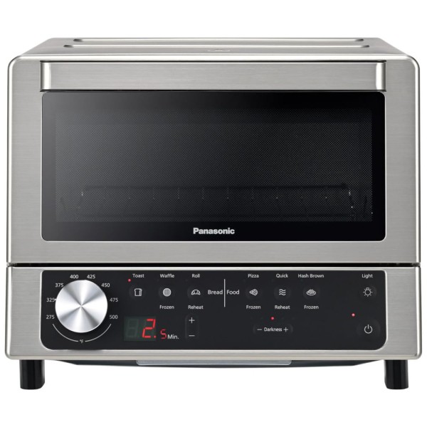 Encontraproduto.com.br - Forno Torradeira Elétrico 11L com Aquecimento Infravermelho Duplo, 6 Opções de Cozimento Automático, 110V 1300W, Panasonic NB-G200P, Prata