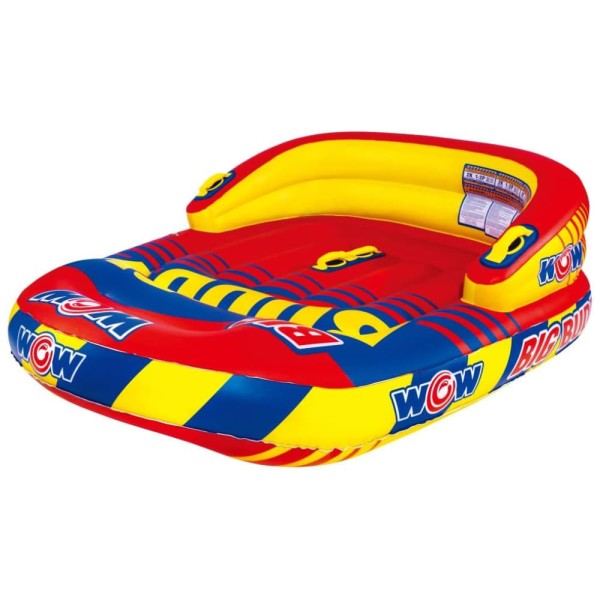 Encontraproduto.com.br - Boia Rebocável para 2 Pessoas, Carga Máx 155 kg, Perfeito Para Crianças e Adultos com Alças , WOW Sports, Colorida