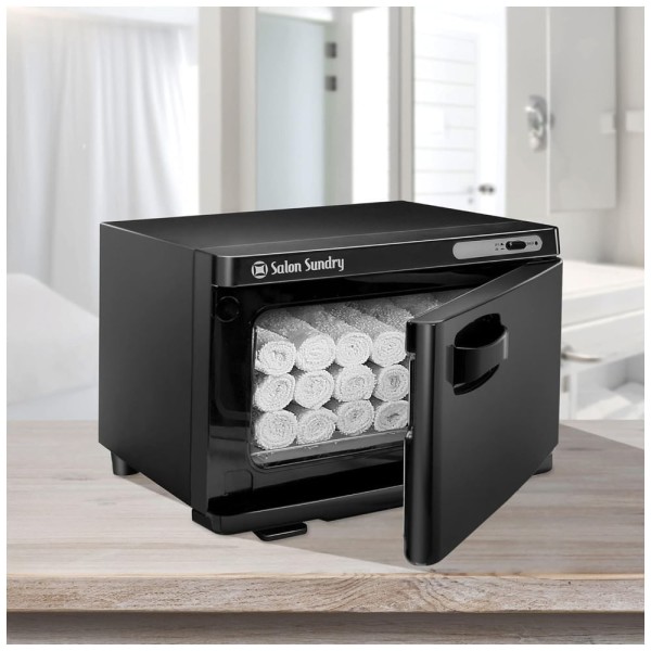 Encontraproduto.com.br - Aquecedor de Toalhas Profissional para até 24 Toalhas de Rosto, 110V, Salon Sundry, Preto