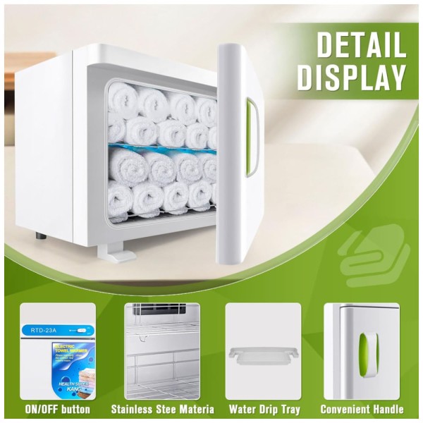 Encontraproduto.com.br - Aquecedor de Toalhas 2 em 1 Capacidade 23L para Spa, Salões e Barberias, 110V, 9TH SHOP, Branco