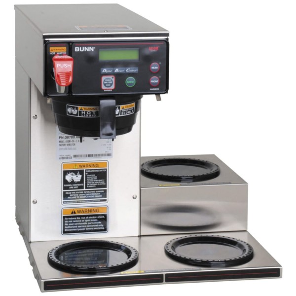 Cafeteira Comercial  Automática 12 Xícaras, Dupla Voltage, 3 Aquecedores, Bivolt 1500W, Axioma BUNN DV 3, Prata