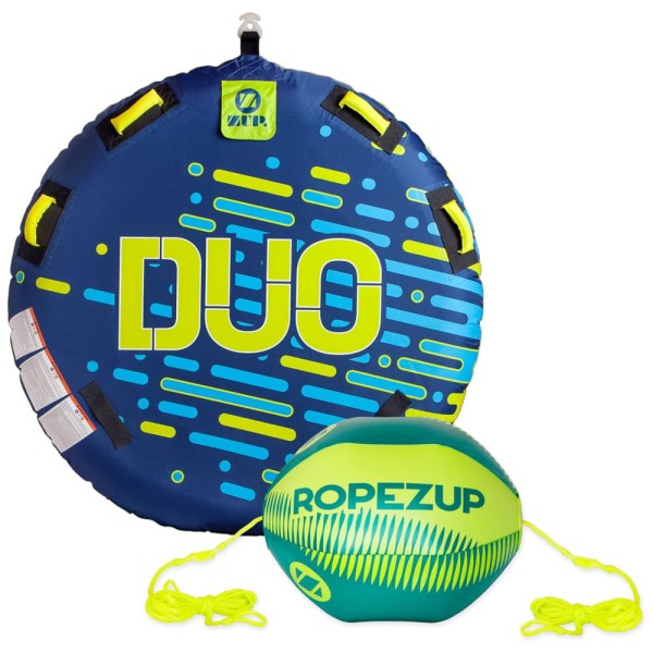 Encontraproduto.com.br - Boia Rebocável para 1 a 2 Pessoas com 4 Alças e Gancho de Reboque, ZUP Duo, Azul