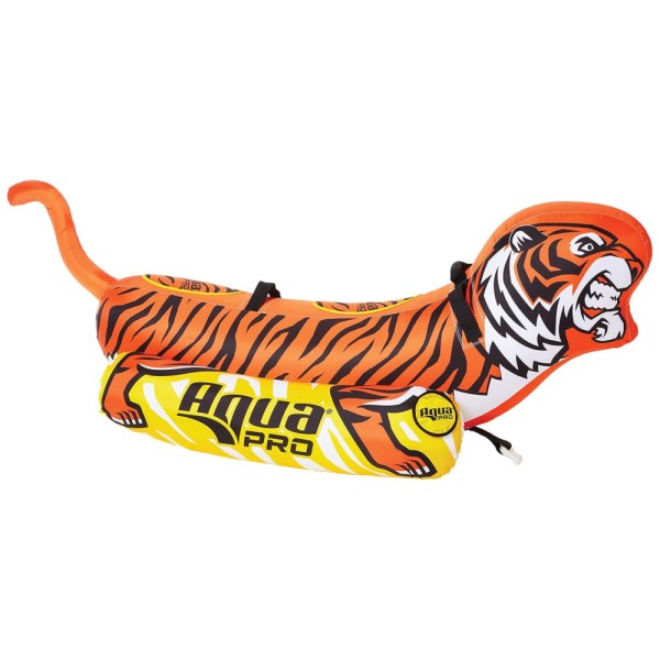 Encontraproduto.com.br - Boia Rebocável para 2 Pessoas, Estilo Tigre com Pontão Duplo, Aqua Pro, Laranja