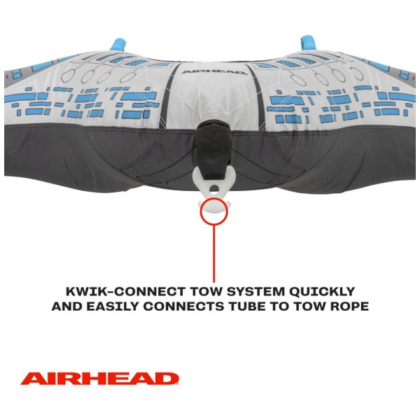 Encontraproduto.com.br - Boia Rebocável para até 4 Pessoas com Válvula de Segurança de Velocidade, AIRHEAD, Cinza