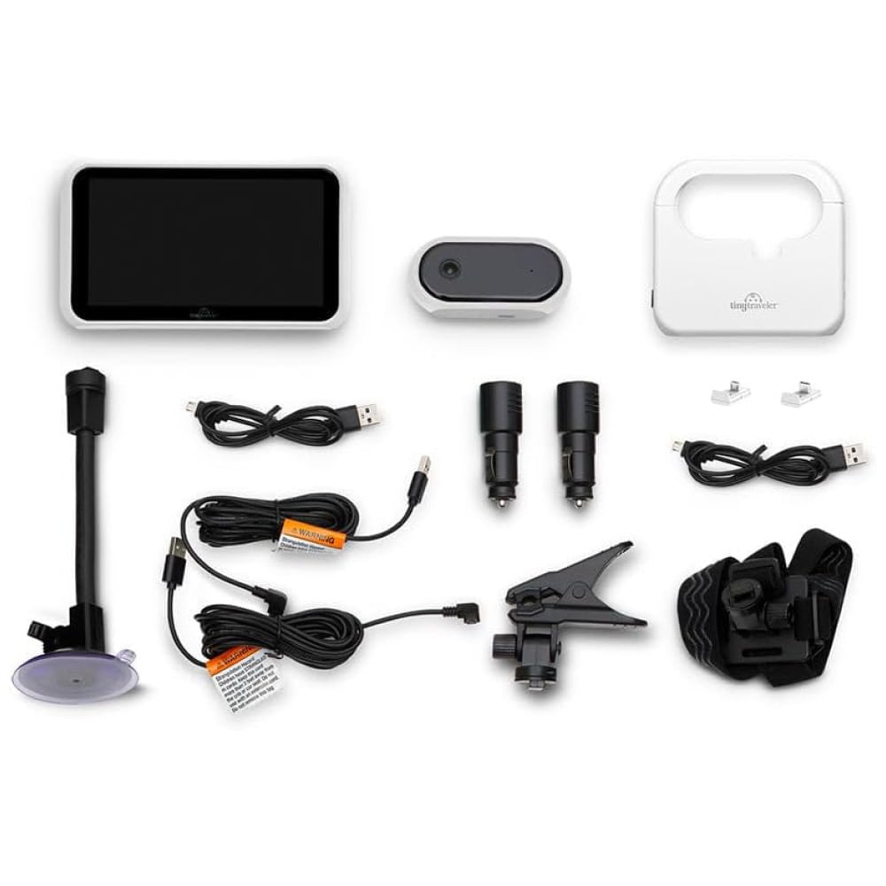 Encontraproduto.com.br - Babá Eletrônica sem Fio para Carro com Monitor de Video LCD Digital, Câmera e Visão Noturna, Tiny Traveler, Branco