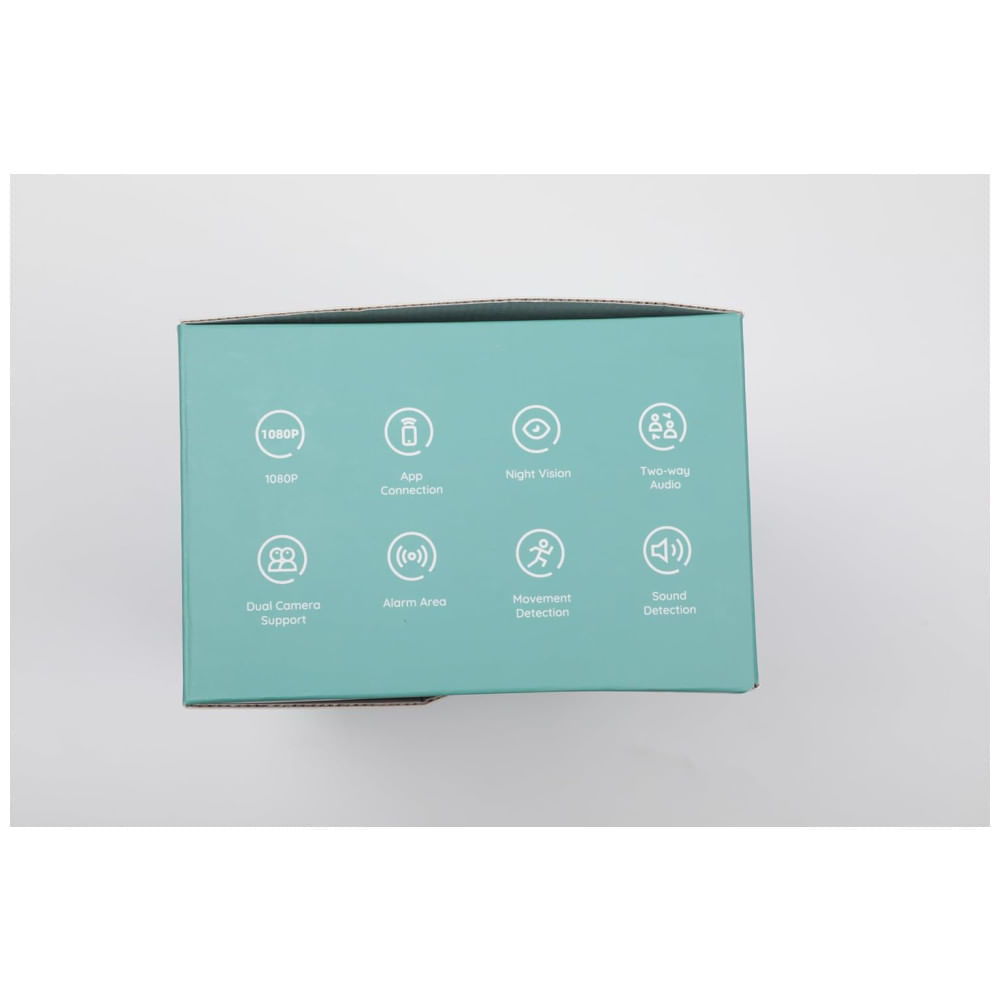 Encontraproduto.com.br - Babá Eletrônica com Monitor LCD de Tela Dividida e Vídeo WiFi, Controle via APP, 2 Câmeras, BOIFUN, Verde e Branca